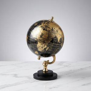 Produit phare : Globe terrestre en papier personnalisé, décoration de maison, cadeau de Noël, globe en bois pour bureau, école, décoration de table - Product Image 1