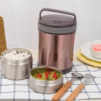 Boîte à lunch bento pour enfants en acier inoxydable isolée sous vide étanche de marque privée personnalisée