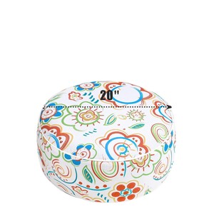 <b>Inflatable</b> Round Pouf PVC Outdoor <b>Footstool</b> Portable Circular Design Adult Use 0.3MM Thickness Custom Made - Product Image 3