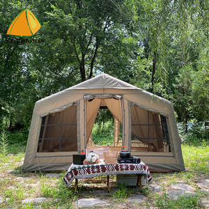 Tente <span class=keywords><strong>de</strong></span> <span class=keywords><strong>camping</strong></span> gonflable <span class=keywords><strong>de</strong></span> luxe grand format 12,96 m² portable, imperméable, en tissu Oxford, pour l'extérieur, durable, installation rapide - Product Image 1