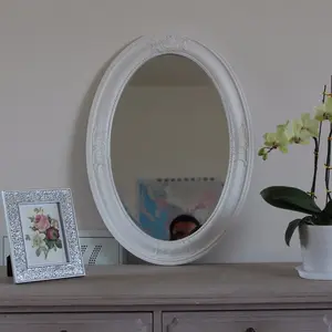 Bộ Gương Trang Trí Tường Phòng Khách Hiện Đại Châu Âu Bằng Nhựa Resin Chạm Khắc Hình Trái Xoan Đồ Nội Thất Sân Vườn - Product Image 1