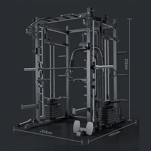Kommerzielle Fitness geräte Power Cage Hochleistungs-Doppelkabel-Crossover-Squat-Rack-Multifunktions-Home-Smith-Maschine
