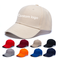Gorra de béisbol lisa de 6 paneles personalizada de alta calidad con logotipo bordado personalizado profesional para hombres