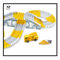 Longxi 127 pièces Jouets pour enfants Vente chaude Piste de course Jouets de train Ensemble de train électrique sur rail Jouet de construction