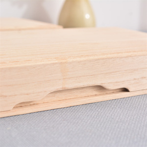 Caja rectangular de madera personalizada con tapa superior e inferior, caja para guardar postales, color madera natural, caja de madera exquisitamente elaborada. - Product Image 2