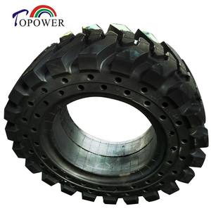 Pneu plein Topower 44565-24 pour chargeuse compacte et nacelle élévatrice avec trous latéraux - Product Image 2