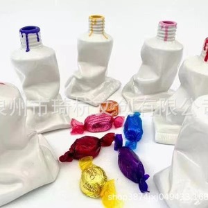 Creative Irregular Tabletop <b>Vase</b> Purple <b>Small</b> Red <b>Small</b> Yellow <b>Small</b> Orange Large Blue Large Pink Decorative Bottle Gift Item - Product Image 1