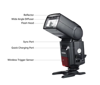 Flash pour appareil photo universel Godox TT520II avec déclencheur sans fil intégré GN33 Modes S1/S2 pour Canon pour Nikon Fujifilm Olympus DSLR