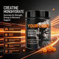 Gummies de créatine monohydrate en marque blanche avec formule et saveur personnalisées, emballage OEM ODM
