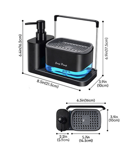 Dispensador de Jabón y Desinfectante de Manos de Plástico, Tipo Piso, Sin Instalación, con Toallero, Multifuncional, Desmontable, con Almacenamiento - Product Image 2