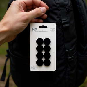 Ilan Velcro Adhesive Round Black 25Mm 8Pcs <b>Hook</b> <b>Loop</b> <b>Tape</b> - Product Image 2