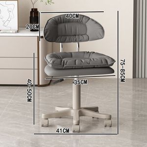Silla Giratoria Artística Minimalista con Respaldo y Altura Ajustables, Silla <span class=keywords><strong>de</strong></span> Barbero/Computadora para el Hogar, Cómoda para Estar Sentado Durante Mucho Tiempo - Product Image 6