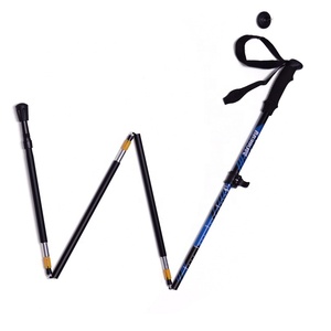 Canne de marche pliable Têtes Fiber Personnes Âgées Aveugles Randonnée Nordique Noël canne Pliante bâtons de Marche - Product Image 3