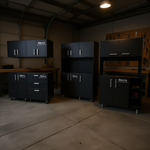 Set di Armadietti Portautensili Sierra da 5 Pezzi, Stile Industriale Nero con Cassetti e Sistema di Chiusura - Product Image 2