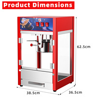 Machine à Popcorn Électrique Commerciale Automatique 220V en Gros, Nouvelle, OEM/ODM, Vente Directe Usine Chine, Composants Clés Moteur et Maïs