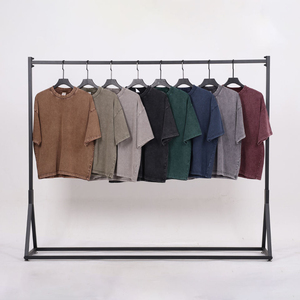 T-shirt Oversize en Coton Épais Délavé à l'Acide, Personnalisable avec Votre Design ou Logo, Grande Taille, Style Vintage, pour Homme - Product Image 1