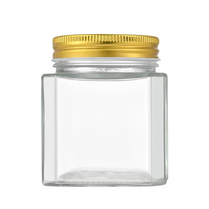 Bán Buôn Thấp Moq <span class=keywords><strong>250Ml</strong></span> 380Ml 500Ml Rõ Ràng Glass Lưu Trữ <span class=keywords><strong>Jar</strong></span> Cho Mật Ong Mứt Với Nắp Kim Loại - Product Image 5