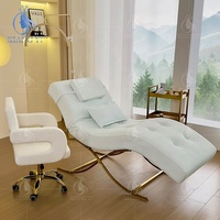 Table de massage, table de soin du visage, table de spa, table de beauté courbée pour salon de cosmétiques, table de pose de cils courbée