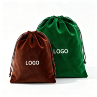 Kantong Beludru Murah Grosir dengan Tali Serut, Tas Beludru Custom Logo untuk Perhiasan, Kosmetik, Pernikahan, Permen, Souvenir Pesta, Tas Penyimpanan