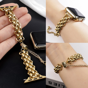 <span class=keywords><strong>Bracelet</strong></span> de <span class=keywords><strong>montre</strong></span> de luxe en <span class=keywords><strong>acier</strong></span> inoxydable pour <span class=keywords><strong>femme</strong></span>, bijou avec fermoir coulissant réglable pour accessoires de <span class=keywords><strong>montre</strong></span> <span class=keywords><strong>connectée</strong></span> - Product Image 6