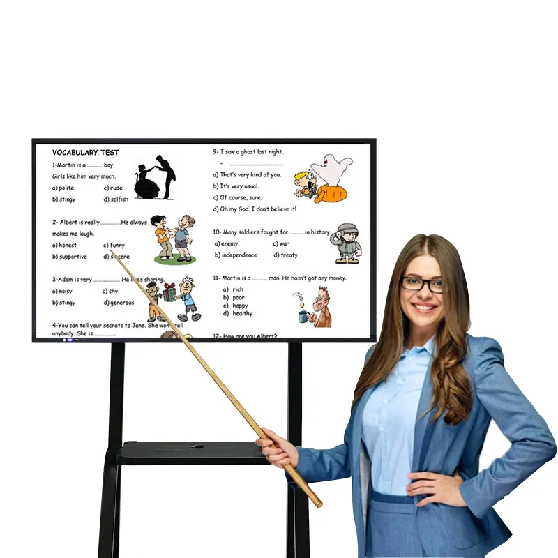 Biaopai 65 Inch Onderwijs Interactieve Whiteboard Touchscreen Paneel Interactieve Board Videoconferentie Smart Machine