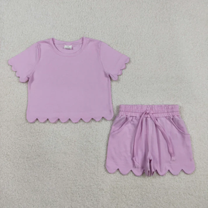 Conjuntos de Ropa para Bebés Niñas, Camiseta de Manga Corta con Bolsillos y Pantalones Cortos con Volantes - Product Image 2