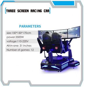 อุปกรณ์ความบันเทิงแข่งรถ VR สามจอ ระบบจำลองสามแกน ประสบการณ์เสมือนจริง สำหรับพิพิธภัณฑ์  คอนโซลเกมไดนามิกสำหรับขาย - Product Image 3