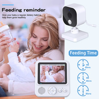 Cámara CCTV Wistino 3MP, Monitor de Bebé Portátil, Batería Recargable de 1500mAh, Video HD, Visión Nocturna, Pantalla de 2.8 Pulgadas, Mini Cámara