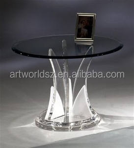Artworld muestra suministros de boda mesa de comedor redonda de acrílico transparente mesa de boda para la venta - Product Image 2