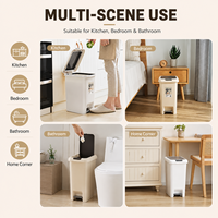 Poubelle en plastique pour la maison, le bureau, la salle de bain, la cuisine, grande capacité, hermétique, anti-odeurs, pour usage domestique