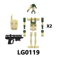 LG1017 Battle Droid Space Wars, Mini Modelo Educativo Coleccionable para Armar, Bloques de Construcción de Plástico para Niños, Juguetes de Regalo