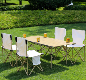 Muebles de Exterior Personalizados, Mesa Cuadrada Plegable de Metal Ligera y Portátil, Esencial para Viajes en Auto, Campamentos y Barbacoas - Product Image 3