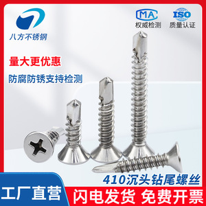 Tornillo Autorroscante de Cabeza Avellanada de Acero Inoxidable de Ocho Direcciones M4.2 M4.8, Tornillo de Cola de Golondrina con Cabeza Phillips, Grado A2 70 B - Product Image 5
