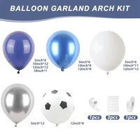 Ensemble de chaînes de ballons gris bleu kaki sur le thème de la jungle pour la décoration de fête d'anniversaire pour enfants