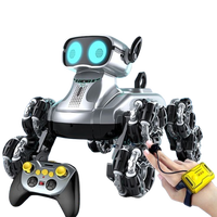 2,4 GHz Fernbedienung roboter Hunde gesten erkennung RC 8-Rad-Stunt-Fahrzeug mit Auto Demo Light Music Ear Touch Barking für Kinder