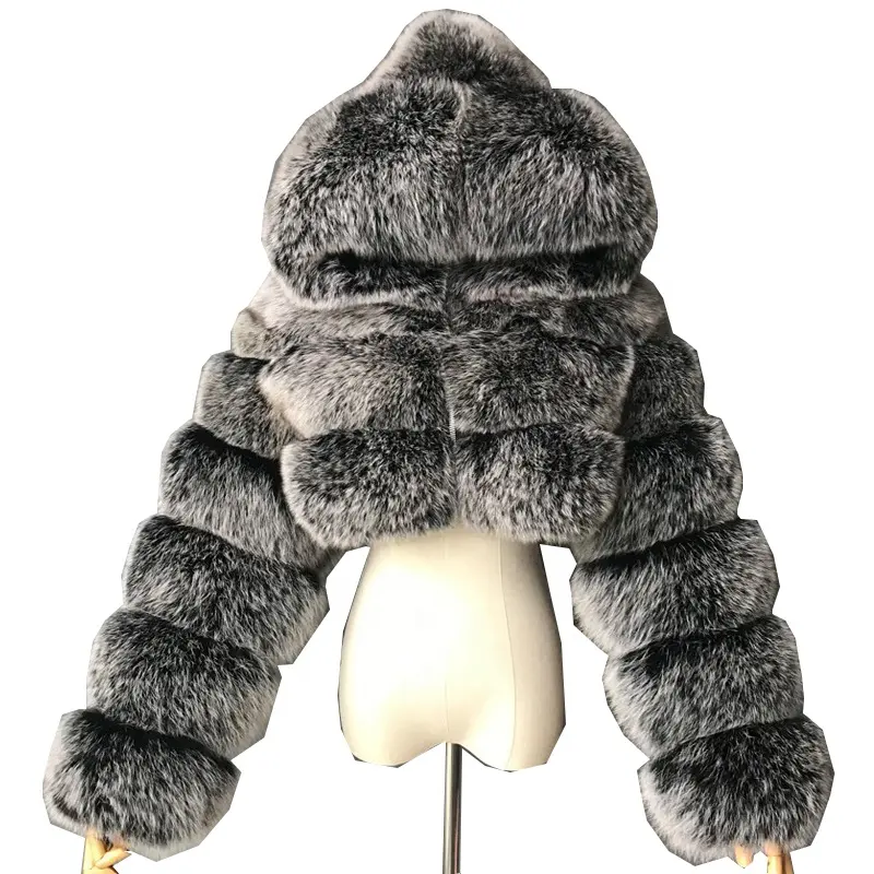 Kurze stil echt fox pelz jacke mit kapuze frauen winter pelzmantel dame aus echtem pelz