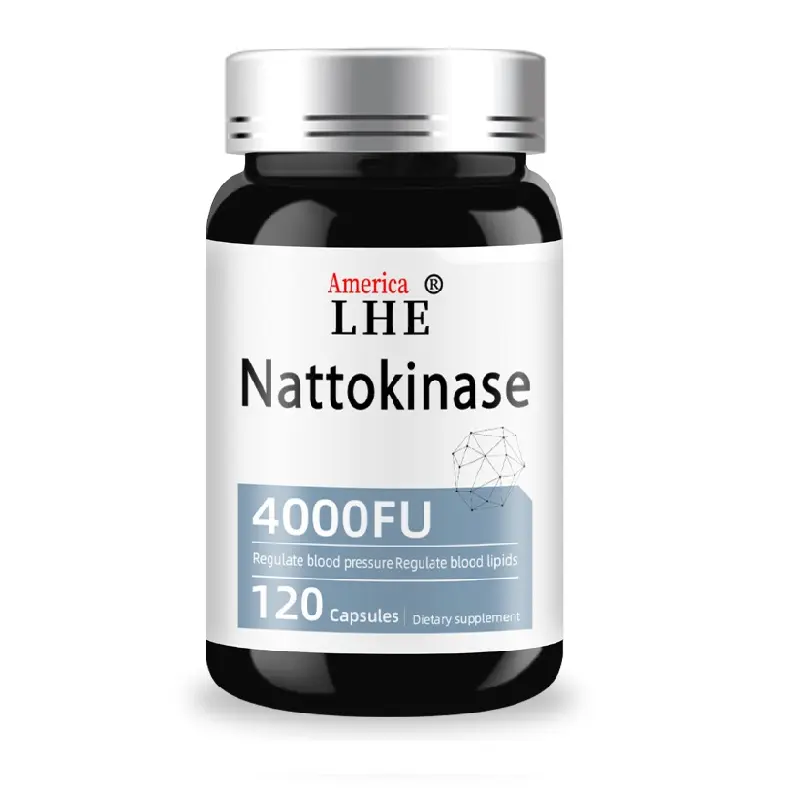 Nattokinase bổ sung 4000 Fu 120 viên nang không biến đổi gen, gluten miễn phí điều chỉnh huyết áp điều chỉnh lipid máu viên nang