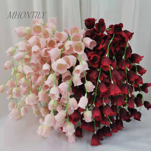 L-048 Fleur artificielle élégante de lys de la vallée, fleur de soie unique pour la décoration de mariage et de la maison - Product Image 2
