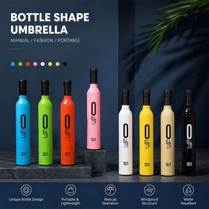 21" 8K Waterproof Durable Three-Folding Wine Bottle Shape Umbrella with Silk <b>Screen</b> Printing for Promotion Gift Souvenir - Product Image 2