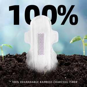 Servilleta sanitaria biodegradable orgánica fibra de plátano de bambú ecológico femenino antibacteriano mujeres anión algodón almohadilla sanitaria - Product Image 2