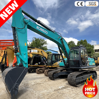 Excavatrice Kobelco Sk200-8 d'occasion, d'origine japonaise, 20 tonnes, faible nombre d'heures, diesel, sur chenilles, hydraulique, en bon état, à vendre