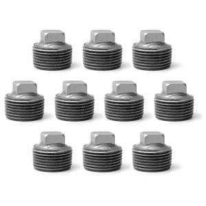 Tapón Macho <span class=keywords><strong>para</strong></span> Tubería, Hierro Maleable Fundido, Tapones Cuadrados Negros <span class=keywords><strong>para</strong></span> Tubería, Estilo Steampunk Vintage, Soporte de Estante, Fontanería DIY - Product Image 3