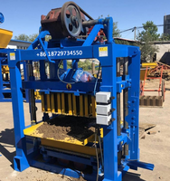 Machines manuelles de fabrication de briques autobloquantes, petite machine à fabriquer des blocs QT4-40 à vendre au Zimbabwe