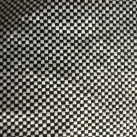 Tissu de matelas de luxe en polyester 100% tissé, à carreaux micro, teint en fil noir et blanc, haute densité, durable, pour hôtel