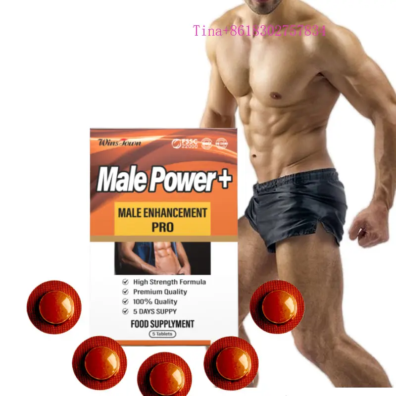 ผู้ชายชาย Power + Plus เม็ดความแข็งแกร่งสมุนไพรอินทรีย์ธรรมชาติอาหารเสริมพลังงานการสร้างสุขภาพขยายยาลดความอ้วน