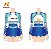Uniformes de cheerleading personnalisés de haute qualité pour filles, vêtements de danse athlétique, combinaison scintillante avec strass, combinaison de compétition