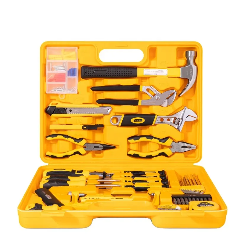 Deli DL1005JT Hardware Multifunction Household Repair Tool Set Portable Tool Set Basic Household Tools Box Set