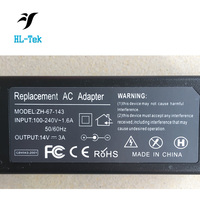 14V 3A adaptador de poder para Samsung S24D300H Monitor LCD LS24D300HS/México ac adaptador dc