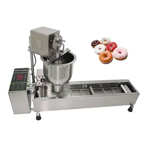 Lebensmittel qualität Edelstahl Elektrische Donut herstellungs maschine Mini Donut Snack maschine Donut 3 Formen Friteuse