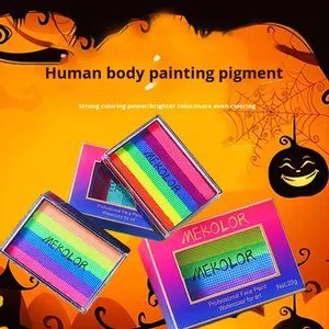 Kit de Pintura Facial y Corporal MEKOLOR para Niños y Adolescentes, 6 Colores <span class=keywords><strong>Arcoíris</strong></span>, a Base de Agua, Lavable, Inofensivo para la Piel, 25g, en Barra - Product Image 2